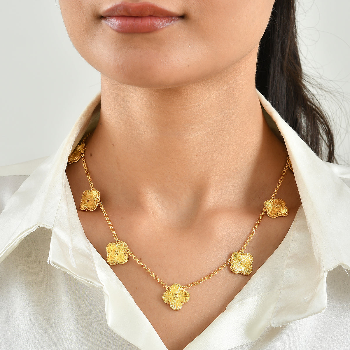 EverTrue Bronzella Collection - Station Necklace (Size - 20) in Yellow Gold Tone 8620691 1