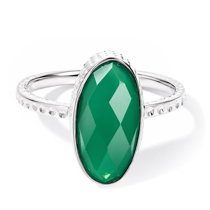Green Onyx Solitaire Ring in Sterling Silver 4.50 Ct. 8620716 1
