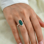 Green Onyx Solitaire Ring Sterling Silver  4.536  Ct._8620716_1