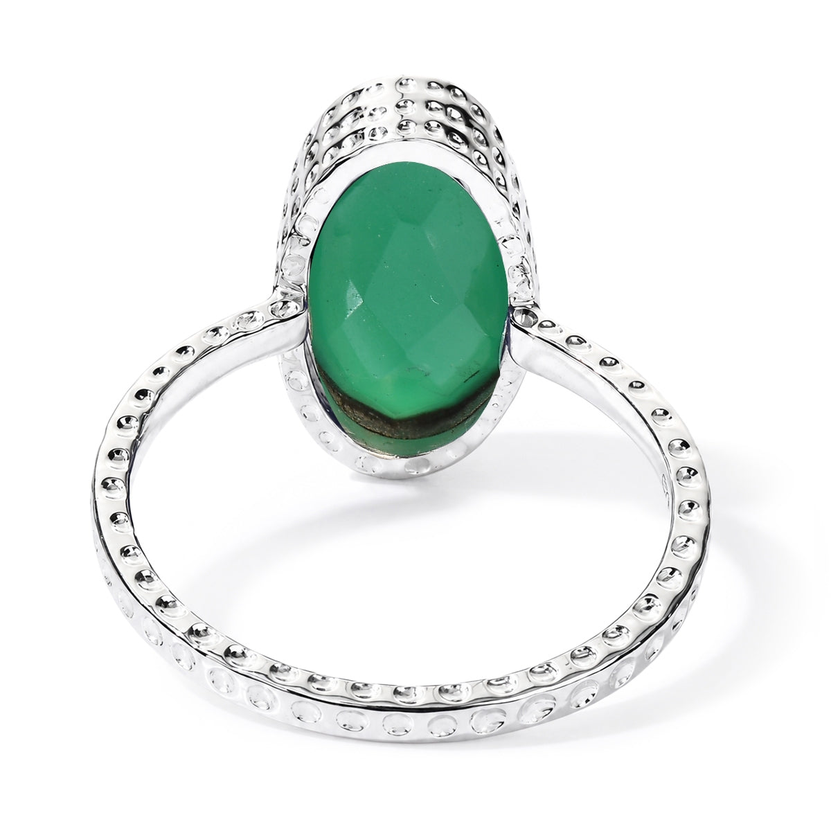 Green Onyx Solitaire Ring in Sterling Silver 4.50 Ct. 8620716 5