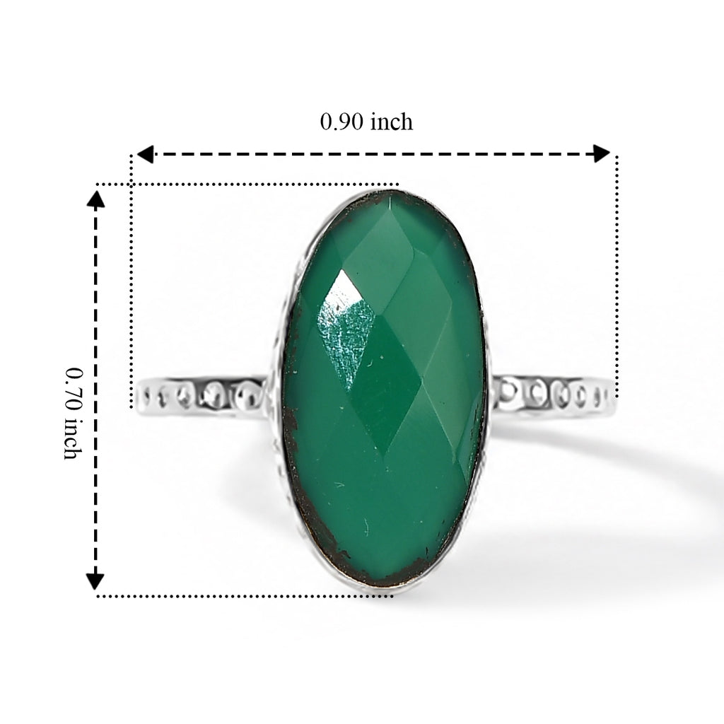 Green Onyx Solitaire Ring Sterling Silver  4.536  Ct._8620716_5