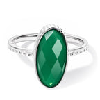 Green Onyx Solitaire Ring Sterling Silver  4.536  Ct._8620740