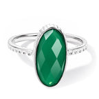 Green Onyx Solitaire Ring Sterling Silver  4.536  Ct._8620741