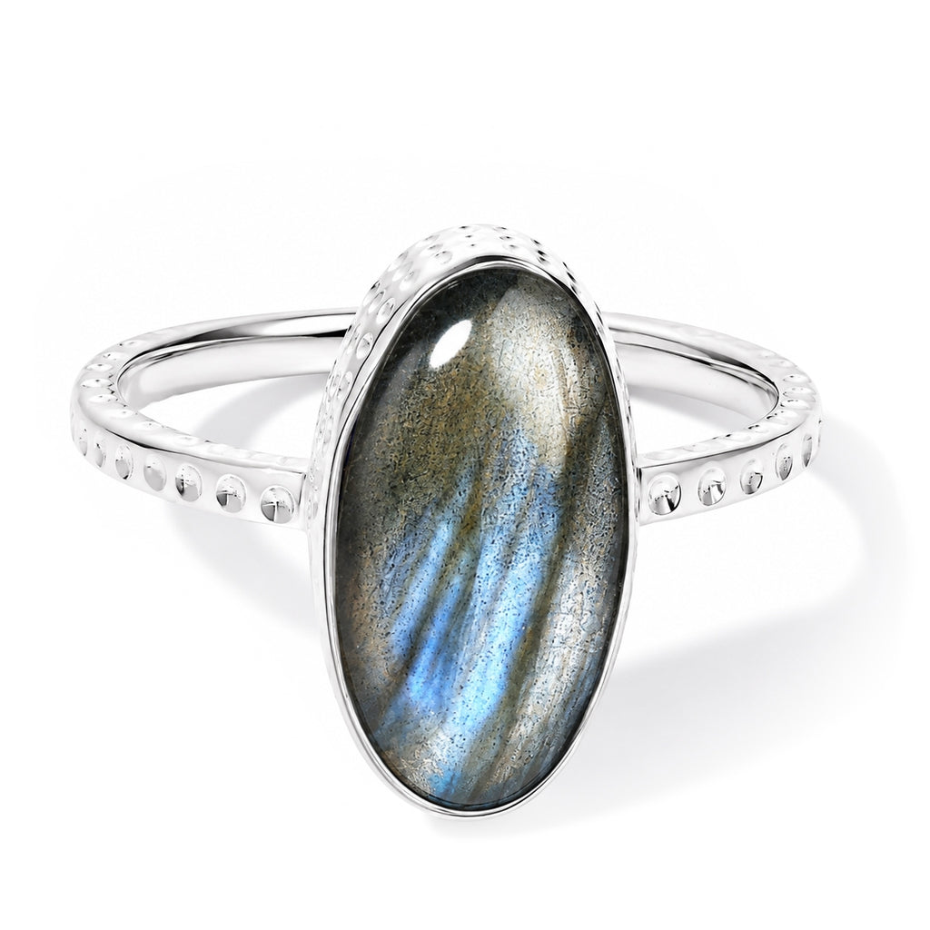 Labradorite Solitaire Ring Sterling Silver  4.429  Ct._8620771