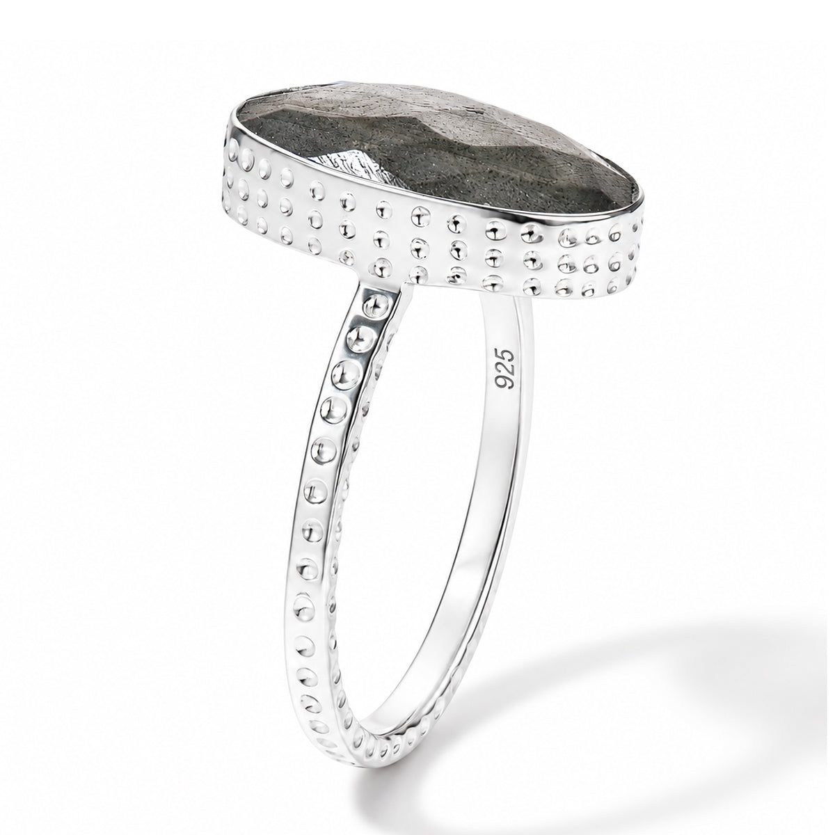 Labradorite Solitaire Ring in Sterling Silver 4.43 Ct. V32605738 4