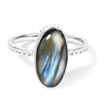 Labradorite Solitaire Ring Sterling Silver  4.429  Ct._8620773