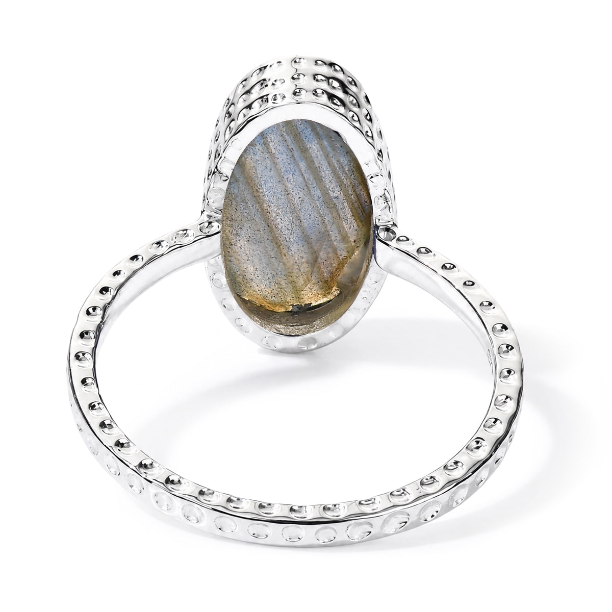Labradorite Solitaire Ring in Sterling Silver 4.43 Ct. V32604028 5