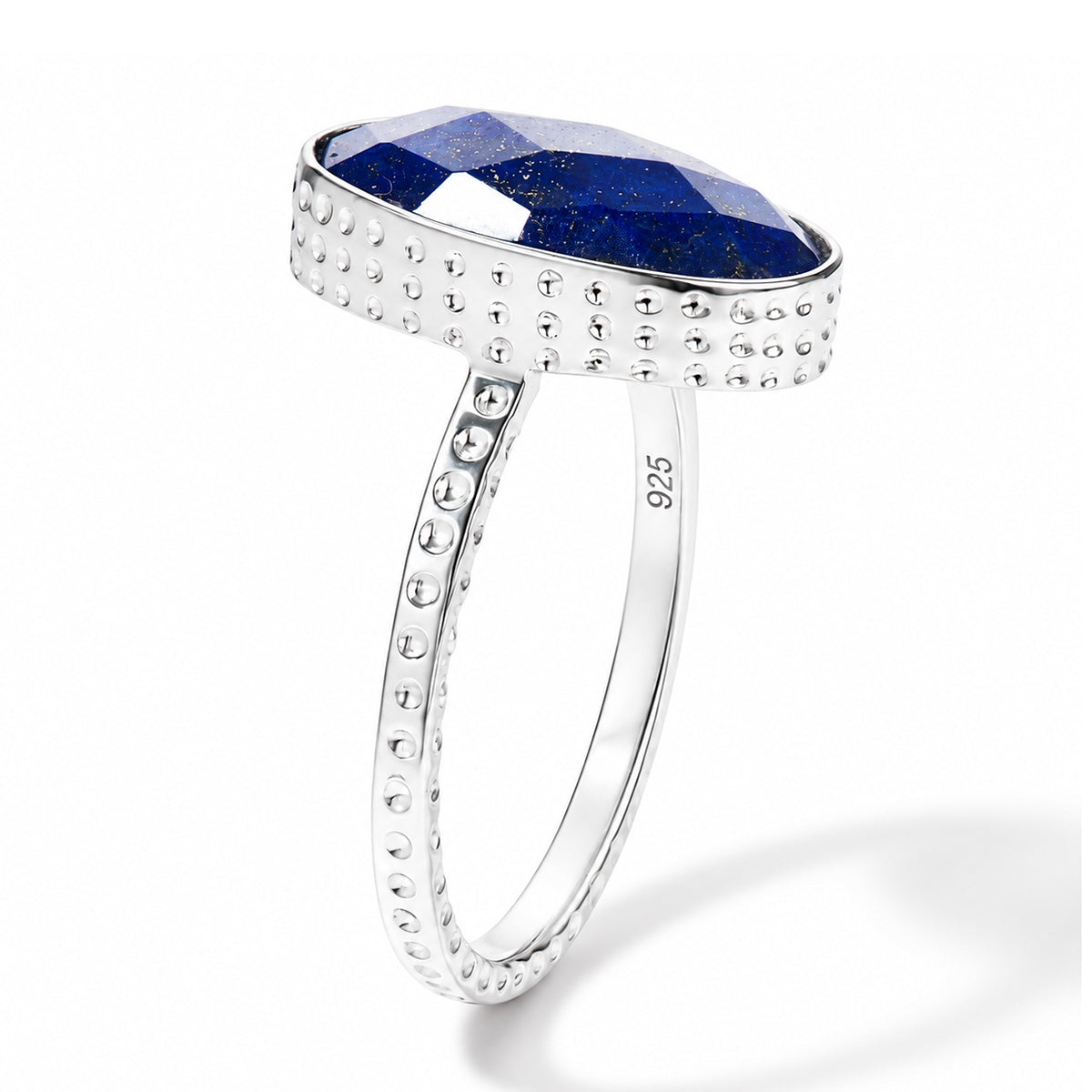 Lapis Lazuli Solitaire Ring in Sterling Silver 5.55 Ct. V32570142 4