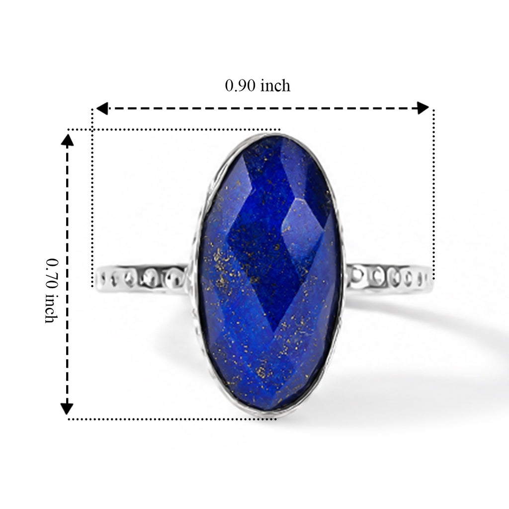Lapis Lazuli Solitaire Ring Sterling Silver  5.550  Ct._8620781_5