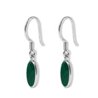 Green Onyx Solitaire Lever Back Earring Sterling Silver  4.060  Ct._8620842_3