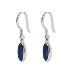 Lapis Lazuli Solitaire Lever Back Earring Sterling Silver  5.992  Ct._8620859_3