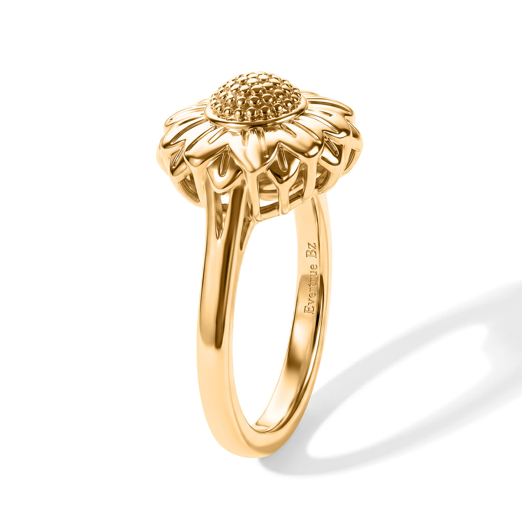 EverTrue Bronzella Collection - Floral Ring in Yellow Gold Tone_8620862_3