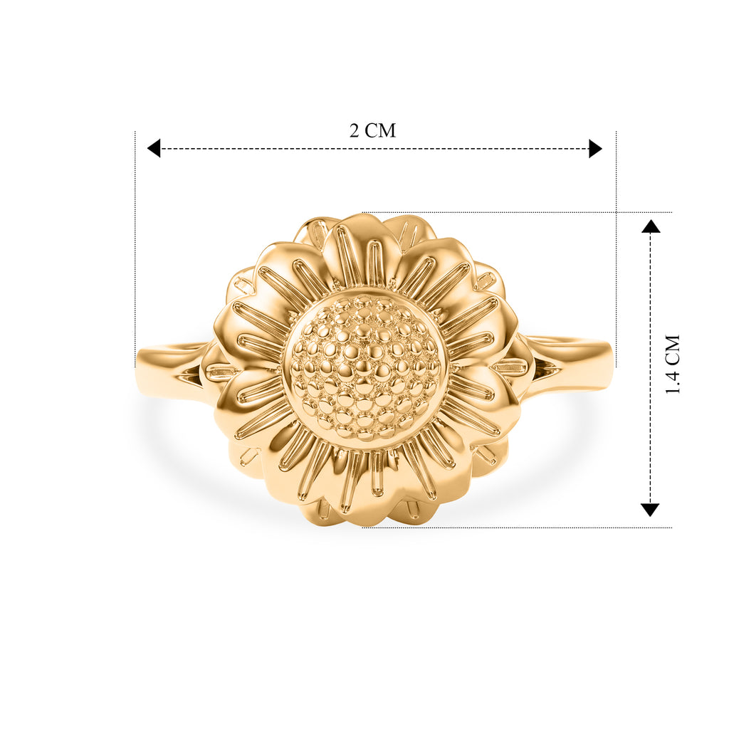 EverTrue Bronzella Collection - Floral Ring in Yellow Gold Tone_8620862_5