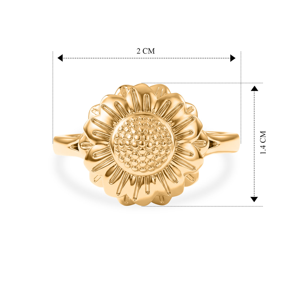 EverTrue Bronzella Collection - Floral Ring in 18K Gold Plating V32515336 6