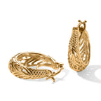 EverTrue Bronzella Collection - Full Hoop Earring with Clasp Back in Yellow Gold Tone_8620916