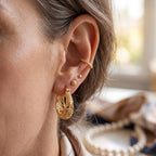 EverTrue Bronzella Collection - Full Hoop Earring with Clasp Back in Yellow Gold Tone_8620916_2