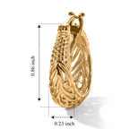 EverTrue Bronzella Collection - Full Hoop Earring with Clasp Back in Yellow Gold Tone_8620916_4