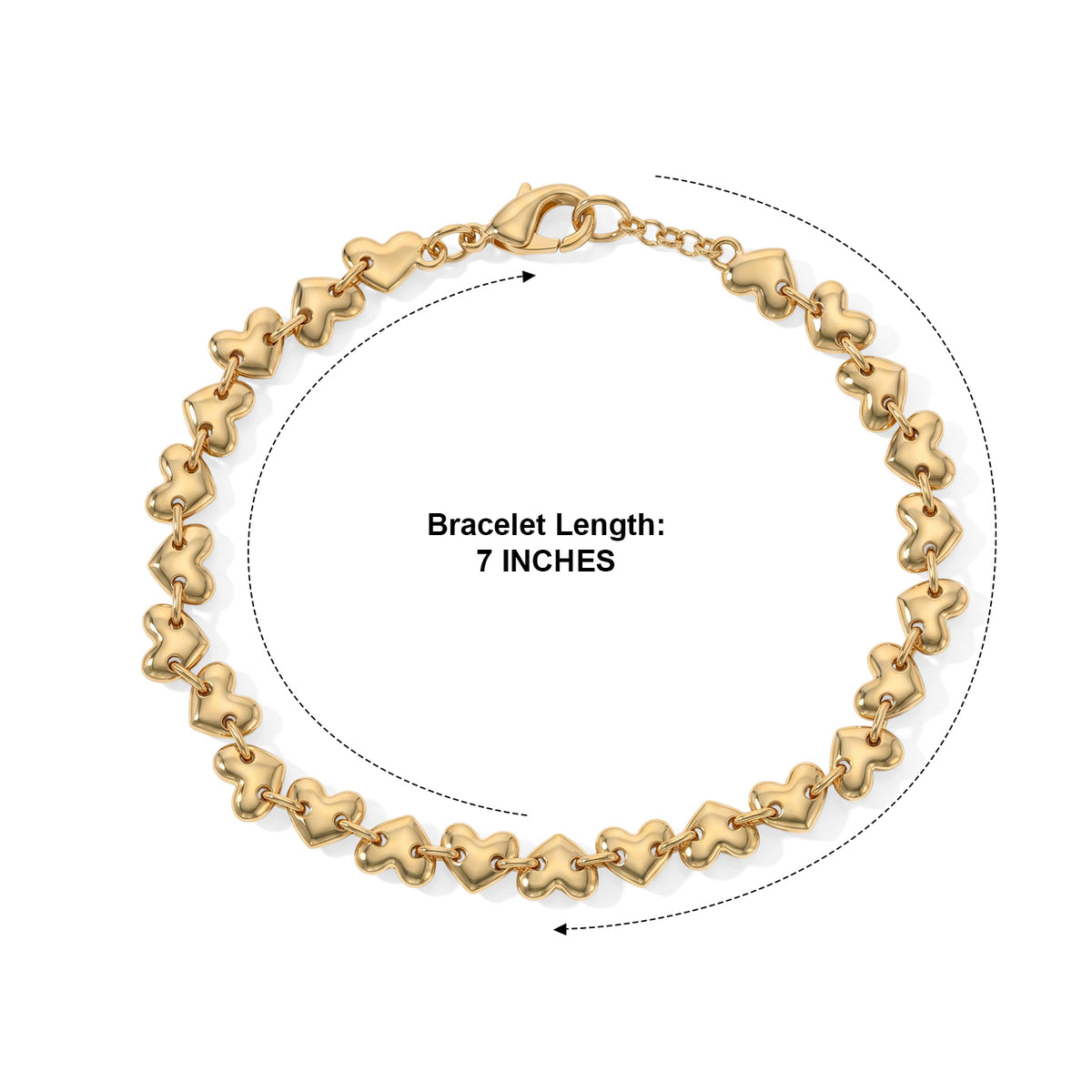 EverTrue Bronzella Collection - Linking Bracelet (Size - 7.5) 18K Gold Plating V32513615 5