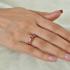 Luxuriant - African Ruby & Lab Grown Diamond (SI/G-H) Ring in Yellow Gold Plated Sterling Silver 1.30 Ct._8621384_1