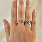Luxuriant - African Ruby & Lab Grown Diamond (SI/G-H) Ring in Yellow Gold Plated Sterling Silver 1.30 Ct._8621389_2