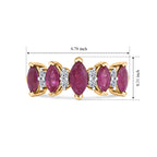 Luxuriant - African Ruby & Lab Grown Diamond (SI/G-H) Ring in Yellow Gold Plated Sterling Silver 1.30 Ct._8621389_5
