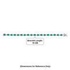 Luxuriant - AAA Lab Grown Colombian Emerald Tennis Bracelet (Size - 7.5) with GB Lock Box in Rhodium Overlay Sterling Silver 13.53 Ct._8621546_4