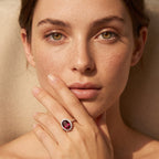 BIGGEST ONE TIME DEAL - 10K Yellow Gold AGI Certified AAA USAMBARA  Colour Change Garnet & Lab Grown Diamond (SI/G-H) Halo Ring 2.85 Ct, Gold Wt.3.40 Gms_8621589_1