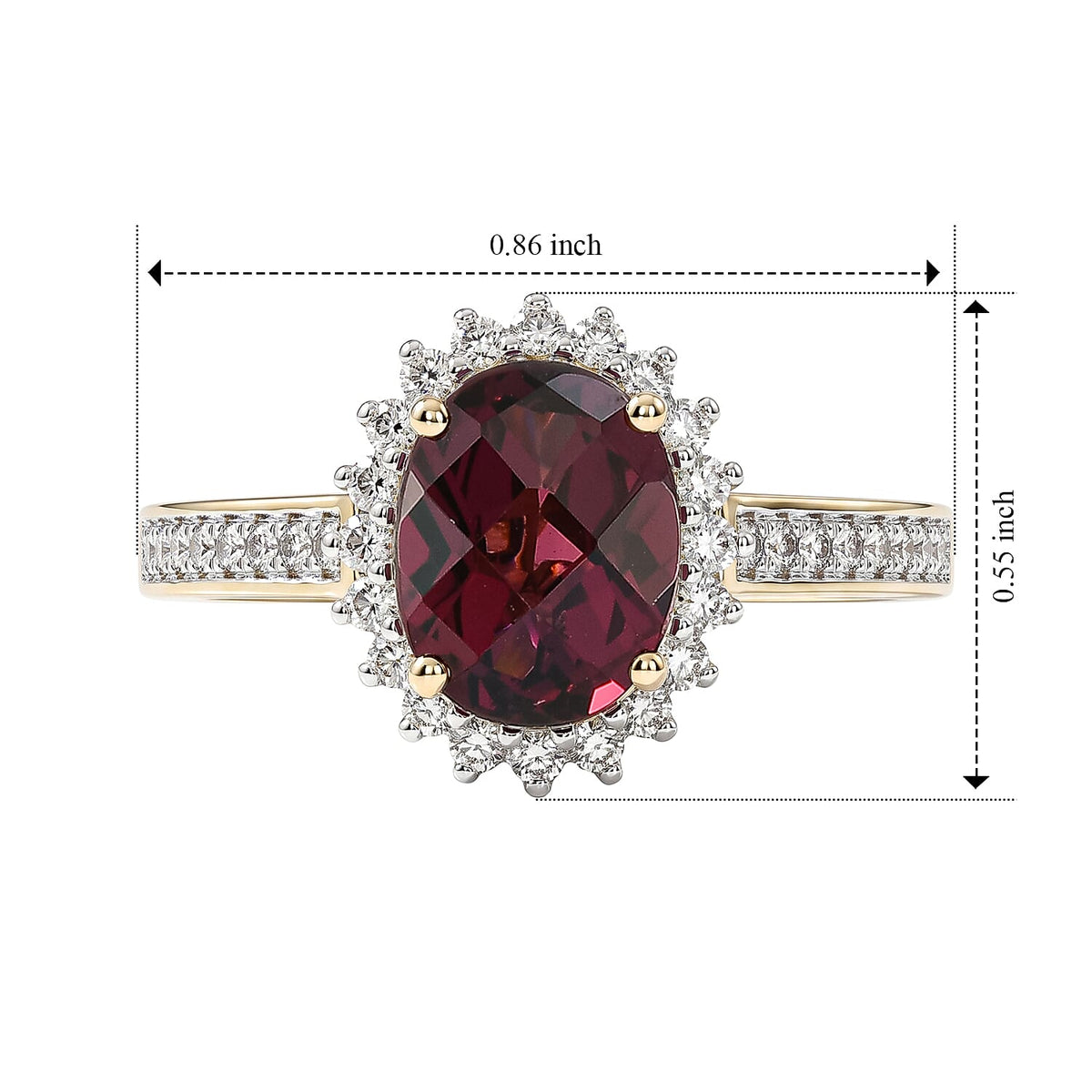 Certified and Appraised LUXURIANT AAA Colour Change Garnet, Lab Grown Diamond GH, SI Main Stone With Side Stone Ring in 10K Yellow Gold, Gold Wt.3.31 Gms  2.840  Ct. 8621589 6