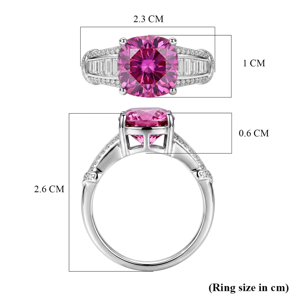 D'Joy - Pink Moissanite & Moissanite Ring in Rhodium Overlay Sterling Silver 3.57 Ct._8621963_5