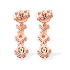 D'Joy - Pink Moissanite & Moissanite Drop Earring with Push Back in Rose Gold Plated Sterling Silver_8622109_3