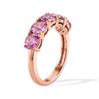 D'Joy - Pink Moissanite 5 Stone Band Ring in Rose Gold Plated Sterling Silver 2.25 Ct._8622141_3