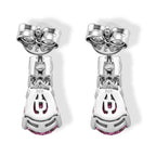 D'Joy - Pink Moissanite & Moissanite Drop Earring with Push Back in Rhodium Overlay Sterling Silver 1.88 Ct._8622264_3