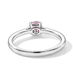 D'Joy - Pink Moissanite Solitaire Ring in Rhodium Overlay Sterling Silver_8622299_4