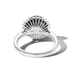 D'Joy - Tahitian Pearl (10-11mm) & Lab Grown Diamond Halo Ring in Rhodium Overlay Sterling Silver 8.10 Ct._8622316_4
