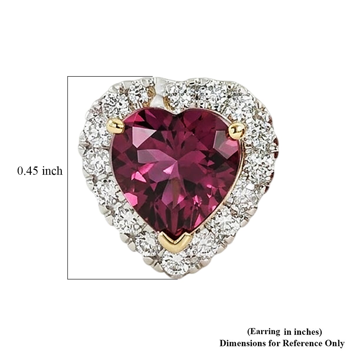 Certified and Appraised LUXURIANT AAA Colour Change Garnet, Lab Grown Diamond GH, SI Main Stone With Surrounding Stone Earring in 10K Yellow Gold, Gold Wt.2.84 Gms  2.950  Ct. 8622364 4