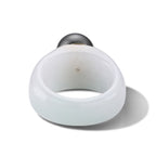 D'Joy - Tahitian Pearl (10-11mm) & Natural White Jadeite Band Ring in Yellow Gold Plated Sterling Silver 45.80 Ct._8622399_4