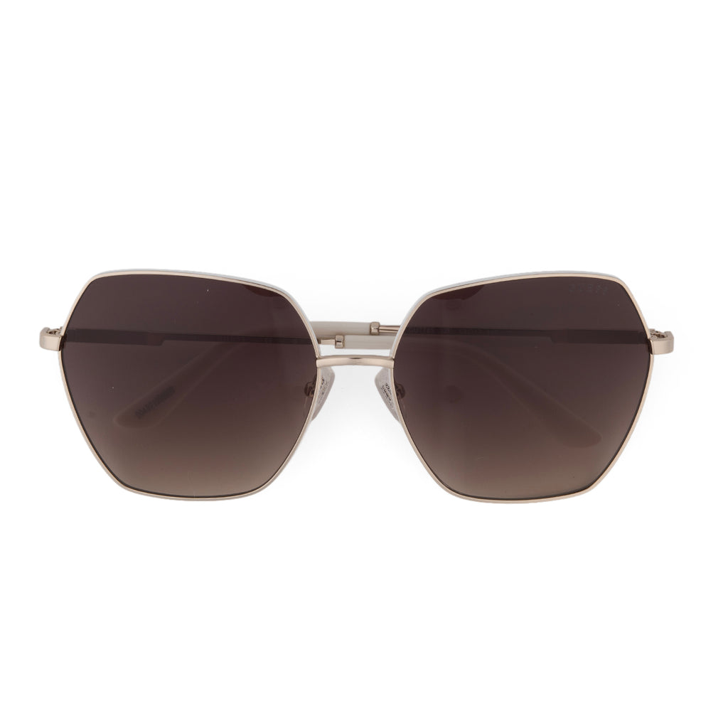 Guess Ladies Large Gold Square Metal Sunglasses 7785 32F_8622469_1