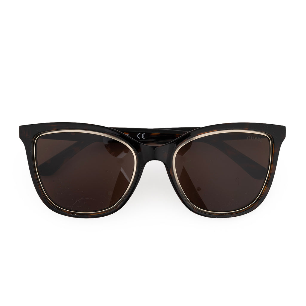 GUESS 7467 52E - Ladies Square Tortoise Plastic Sunglass_8622511_2