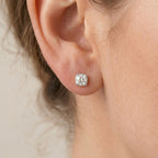 Royal Bali Collection - D'Joy Moissanite Solitaire Stud Push Post Earring in Platinum Overlay Sterling Silver 1.54 Ct._8622527_1