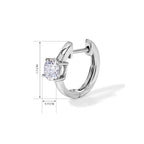 Royal Bali Collection - D'Joy Moissanite Solitaire Hoop Earring in Platinum Overlay Sterling Silver 1.00 Ct._8622538_3