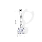 Royal Bali Collection - D'Joy Moissanite Hoop Earring in Platinum Overlay Sterling Silver 1.60 Ct._8622551_3