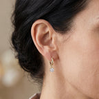 Royal Bali Collection - D'Joy Moissanite Hoop Earring in Yellow Gold Plated Sterling Silver 1.60 Ct._8622552_1
