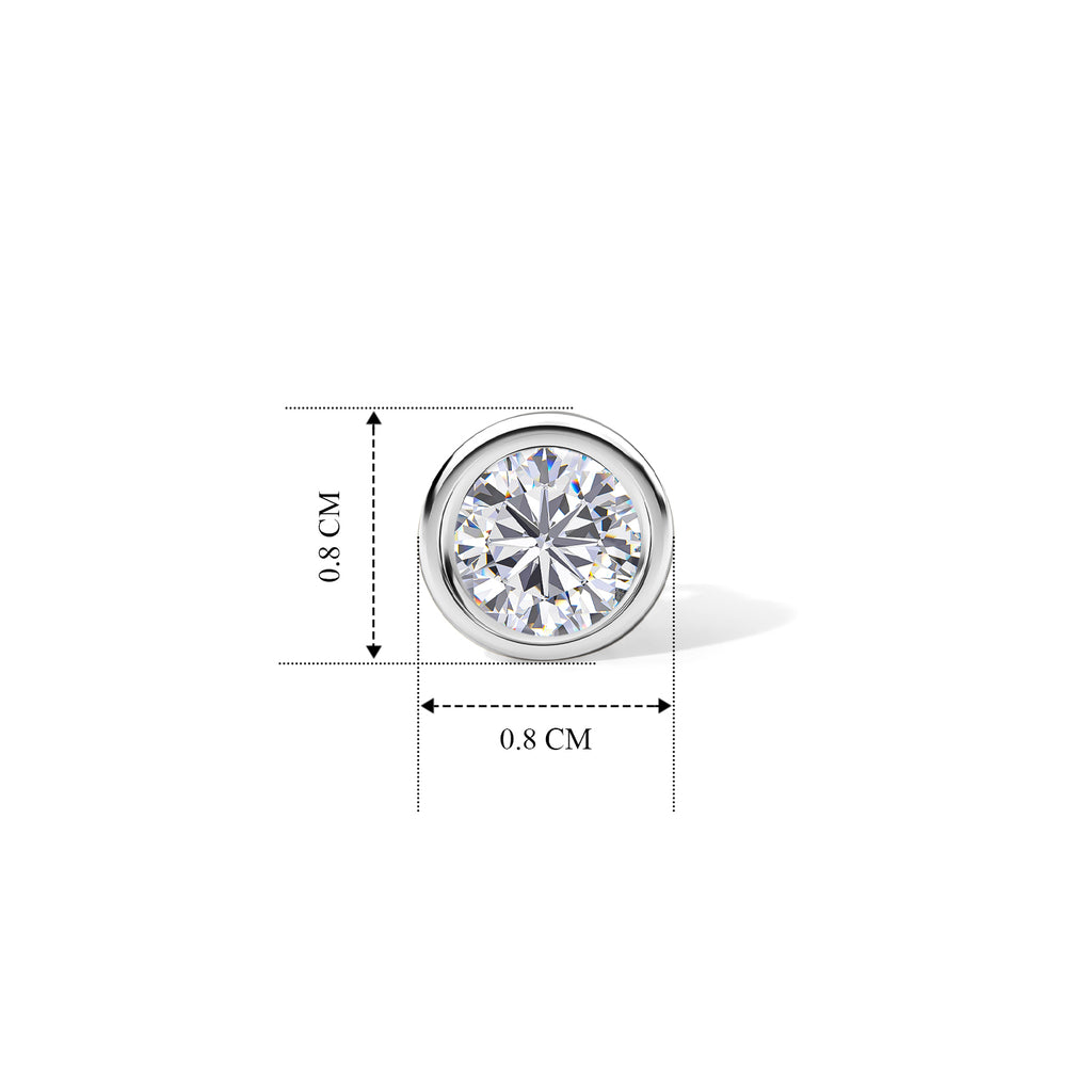 D'Joy - Moissanite Solitaire Stud Push Post Earring in Platinum Overlay Sterling Silver 1.93 Ct._8622553_4
