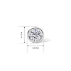 D'Joy - Moissanite Solitaire Stud Push Post Earring in Platinum Overlay Sterling Silver 1.93 Ct._8622553_4