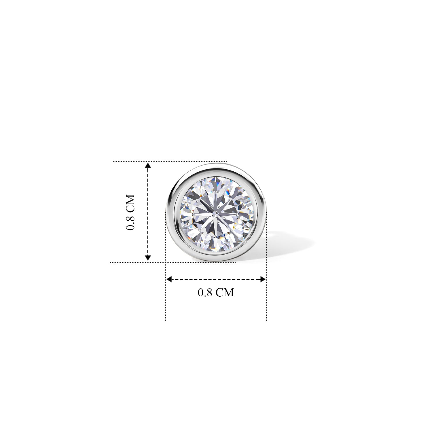 D'Joy - Moissanite Solitaire Stud Push Post Earring in Platinum Overlay Sterling Silver 1.93 Ct. 8622553 4
