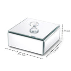 Patterned Jewellery Box (Size 10x10x4 cm) - Silver_8623574_3