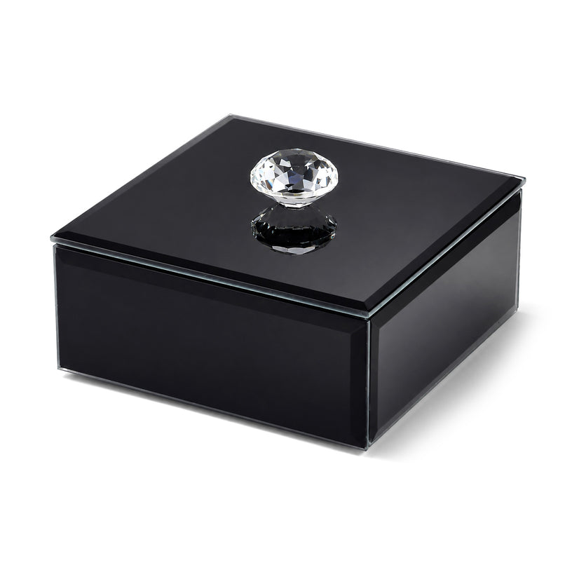 Patterned Jewellery Box (Size 10x10x4 cm) - Black_8623576