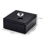 Patterned Jewellery Box (Size 10x10x4 cm) - Black_8623576_3