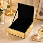 Patterned Jewellery Box (Size 10x10x4 cm) - Gold_8623577_1