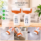Livmore Set of 2 Anti-Slip Rug & Carpet Gel Coatings with Application Brush (2 x 300g) - Orange & White_8623763_1